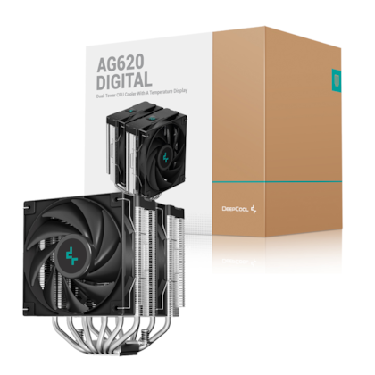 Air Cooler Deepcool Ag620 Digital Preto Dual-tower 120mm Intel-amd Preto R-ag620-bkndmn-g-1