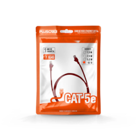 Cabo De Rede Plus Cable Patch Cord Cat5E 10M Vermelho Pc-Ethu100Rd