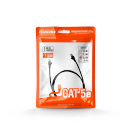 Cabo De Rede Plus Cable Patch Cord Cat5e 5m Preto Pc-ethu50bk