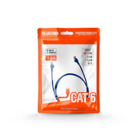 Cabo De Rede Plus Cable Patch Cord Cat6 1,5m Azul Pc-eth6u15bl