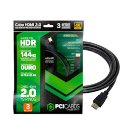 Cabo Pci Cabos Hdmi 2.0 3 Metros 4K Ultra Hd Picx57798