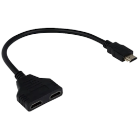 Cabo Splitter Y Hdmi Duplicador 1 Macho Para 2 Fêmea