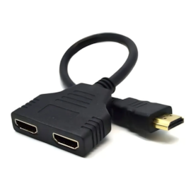 Cabo Splitter Y Hdmi Duplicador 1 Macho Para 2 Fêmea