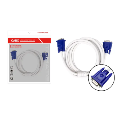Cabo Vga Tomate 2m Com Filtro Branco Mvg-1002