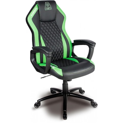 CADEIRA GAMER ELEMENTS TERRA PRETO/VERDE