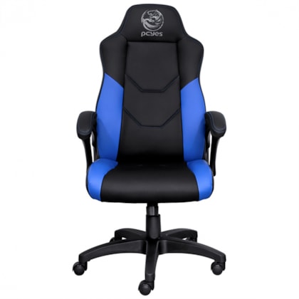 CADEIRA GAMER PCYES MAD RACER V6 TURBO AZUL/PRETO GMADV6TAZ