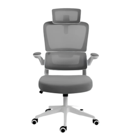 Cadeira Office Redragon Hela Suporta Até 130kg Ajuste Altura Cinza E Branco C214-w