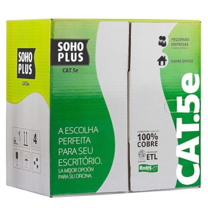 Caixa Cabo De Rede Furukawa Soho Plus Cat.5e U/utp 24awg Cmx 305m Azul 23200099