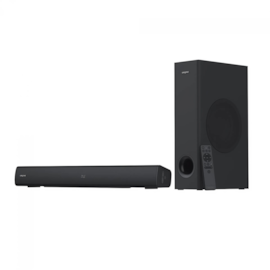 Caixa De Som Creative Soundbar Stage V2 Usb Bluetooth 5.0 160w Rms Com Controle Remoto Preto 2.1 51mf8375aa001