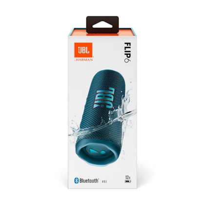 Caixa De Som Jbl Flip 6 Azul Bluetooth