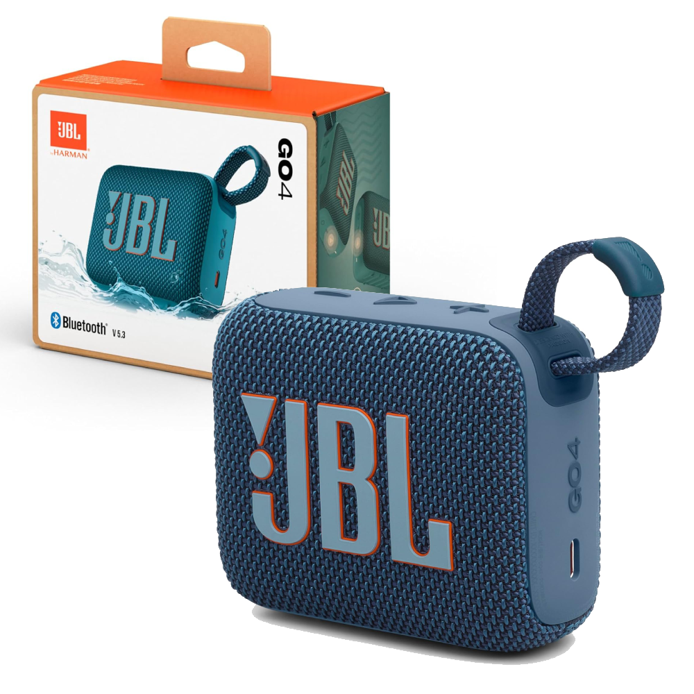 Caixa De Som Jbl Go 4 Mini Bluetooth 4.2w Azul Jblgo4bluam