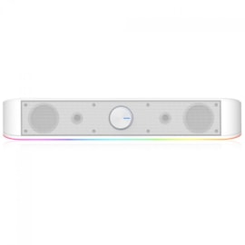 Caixa De Som Redragon Adiemus Soundbar Rgb Stereo 2.0 Usb 3.5mm Branco Gs560w