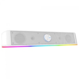 Caixa De Som Redragon Adiemus Soundbar Rgb Stereo 2.0 Usb 3.5mm Branco Gs560w