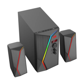 Caixa De Som Redragon Anvil Pro Rgb Bluetooth Usb Stereo 2.1 25w Preto Gs520-pro