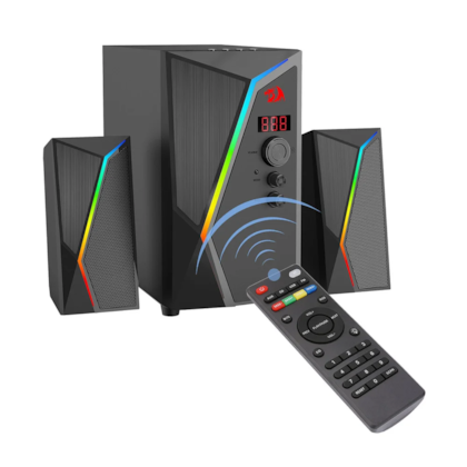 Caixa De Som Redragon Anvil Pro Rgb Bluetooth Usb Stereo 2.1 25w Preto Gs520-pro