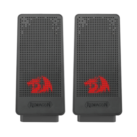 Caixa De Som Redragon Ranch Stereo 2.0 Usb P2 Preto Gs513