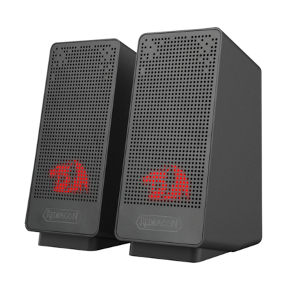 Caixa De Som Redragon Ranch Stereo 2.0 Usb P2 Preto Gs513