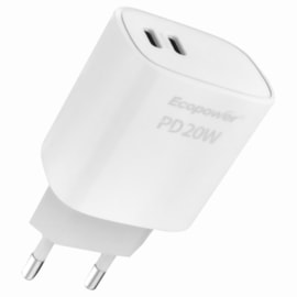 Carregador Ecopower Ep-7026 2 Entrada Tipo C 20w Branco