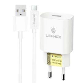 Carregador Lehmox Le-511-04 1 Entrada Tipo C 1 Entrada Usb 3.0 5V 3.1A Branco