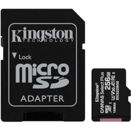 Cartão De Memória Kingston Canvas Select Plus 256gb 100mb/s C/ Adaptador Sdcs2/256gb