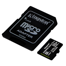 Cartão De Memória Kingston Canvas Select Plus 32gb 100mb/s C/ Adaptador Sdcs2/32gb