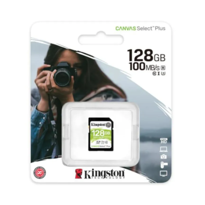 Cartão De Memória Kingston Canvas Select Plus C10 U3 128gb 100mb/s Sds2/128gb