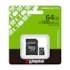 Cartao De Memória Kingston Sdxc 64Gb Class 10 U1 V10 A1 Canvas 150Mb/S C/ Adaptador Sdcs3/64Gb