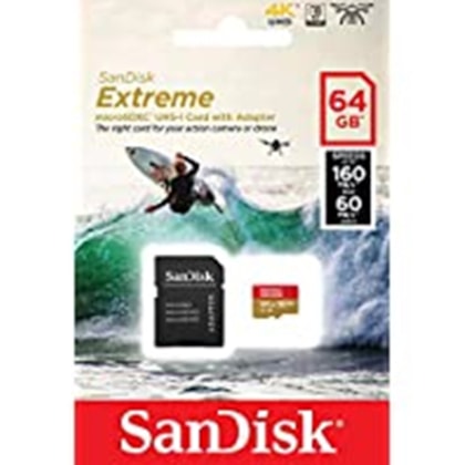 CARTÃO DE MEMÓRIA SANDISK 64GB EXTREME MICRO SDXC UHS-I SDSQXA2-O64G-GN6AA