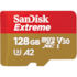 Cartão De Memória Sandisk Extreme 128gb Uhs-i Micro Sdxc 190mbs Class 10 Com Adaptador Sdsqxaa-128g-gn6ma