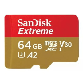 Cartão De Memória Sandisk Extreme 64gb Micro Sdxc 100mbs Com Adaptador Sdsqxah-064g-gn6aa