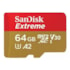 Cartão De Memória Sandisk Extreme 64gb Micro Sdxc 100mbs Com Adaptador Sdsqxah-064g-gn6aa