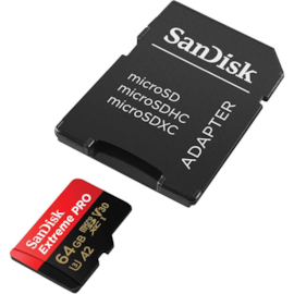 Cartão De Memória Sandisk Extreme Pro 64gb Microsdxc Uhs-i Classe 10 200 Mb/s Com Adaptador Sdsqxcu-064g-gn6ma