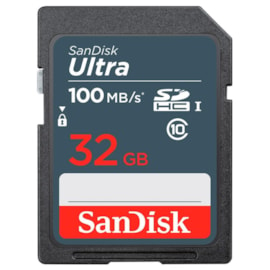 Cartão De Memória Sandisk Ultra Sdhc Uhs-i 32gb 100mbs Sdsdunr-032g-gn3in