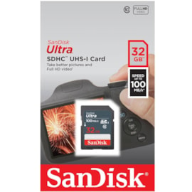 Cartão De Memória Sandisk Ultra Sdhc Uhs-i 32gb 100mbs Sdsdunr-032g-gn3in