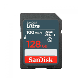 Cartão De Memória Sandisk Ultra Sdxc 128gb Class 10 100 Mb/s C/ Adaptador Sdsdunr-128g-gn3in