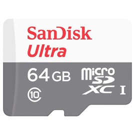 CARTÃO MICRO SD SANDISK 64GB ULTRA SDSQUNR-064G-GN3MA