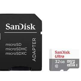 Cartão Sandisk Ultra Microsdhc Uhs-i 32gb Classe 10 C/ Adaptador Sdsqunr-032g-gn3ma