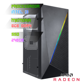 COMPUTADOR GAMER INTEL I3 10100F/PLACA B560 DDR4/8GB DDR4/SSD 240GB/MURK/500W/R5 230