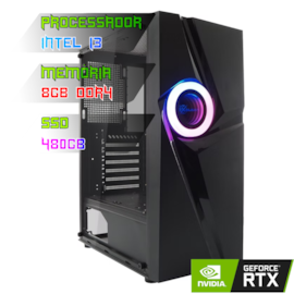 COMPUTADOR GAMER INTEL I3 10100F/PLACA H510 DDR4/8GB DDR4/SSD 480GB/GABINETE MUSPEL/500W 80PLUS/RTX 2060