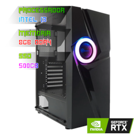 COMPUTADOR GAMER INTEL I3 10105F/PLACA H510 DDR4/8GB DDR4/SSD 500GB/GABINETE MUSPEL/500W 80PLUS/RTX 2060