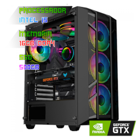 COMPUTADOR GAMER INTEL I5 10400F/PLACA H510 DDR4/16GB DDR4/SSD 500GB/GABINETE MT-G90/500W 80PLUS/GTX 1660