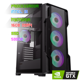 COMPUTADOR GAMER INTEL I5 10400F/PLACA H510 DDR4/16GB DDR4/SSD 500GB/GABINETE SIEGE/500W 80PLUS/GTX 1650 4GB