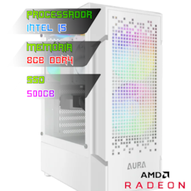 COMPUTADOR GAMER INTEL I5 10400F/PLACA H510 DDR4/8GB DDR4/SSD 500GB/GABINETE AURA GC7/500W/R5 230 2GB