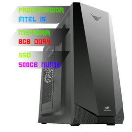 COMPUTADOR GAMER INTEL I5 11400/PLACA H510 DDR4/8GB DDR4/SSD 500GB NVME/GABINETE G80/500W