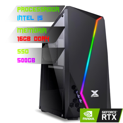 COMPUTADOR GAMER INTEL I5 11400/PLACA Z590 DDR4/16GB DDR4/SSD 500GB/GABINETE PYXIS/600W 80PLUS/RTX 3060