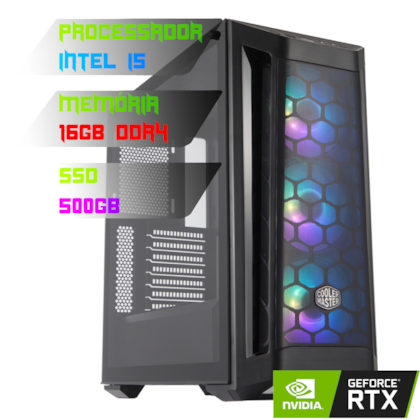 COMPUTADOR GAMER INTEL I5 11400F/PLACA B560 DDR4/16GB DDR4/SSD 500GB/GABINETE MB511/750W /RTX 4060 8GB