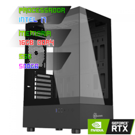 COMPUTADOR GAMER INTEL I5 12400F/PLACA B660 DDR4/16GB DDR4/SSD 500GB/GABINETE AVALON PRO/FONTE 600W/RTX 3060