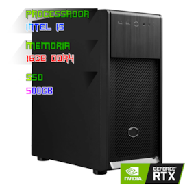 COMPUTADOR GAMER INTEL I5 12400F/PLACA B660 DDR4/16GB DDR4/SSD 500GB/GABINETE ELITE 500/FONTE 600W/RTX 3060