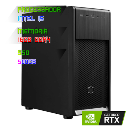 COMPUTADOR GAMER INTEL I5 12400F/PLACA B660 DDR4/16GB DDR4/SSD 500GB/GABINETE ELITE 500/FONTE 600W/RTX 3060