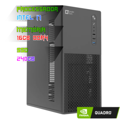 COMPUTADOR GAMER INTEL I5 12400F/PLACA H610 DDR4/16GB DDR4/SSD 240GB/GABINETE LT-302C/500W/QUADRO A400 4GB